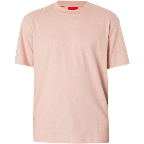 Abbigliamento Uomo T-shirt maniche corte BOSS T-shirt con logo Dapolino Rosa