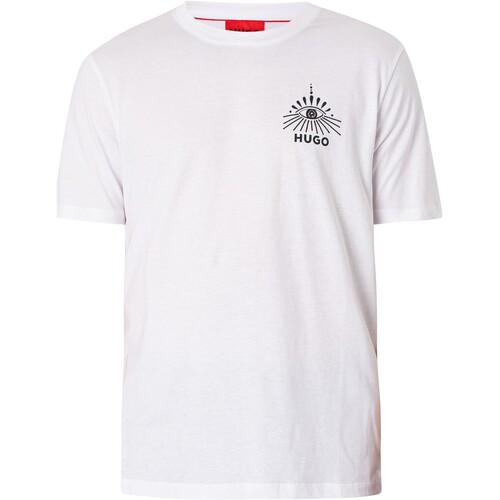 Abbigliamento Uomo T-shirt maniche corte BOSS T-shirt grafica Dedico Bianco