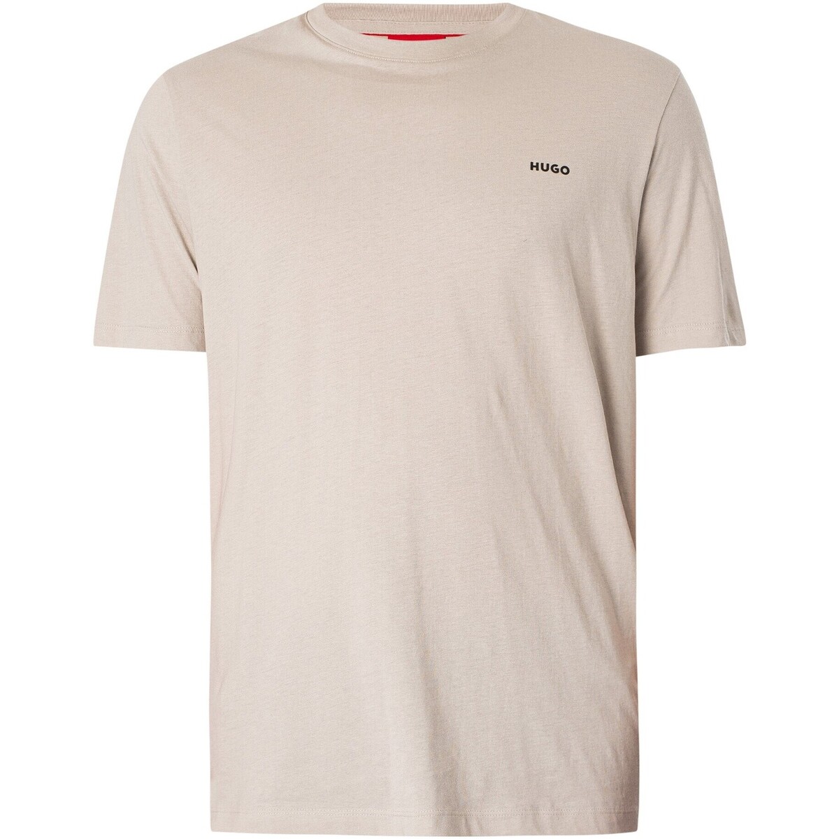 Abbigliamento Uomo T-shirt maniche corte BOSS T-shirt con logo sul petto Dero222 Beige