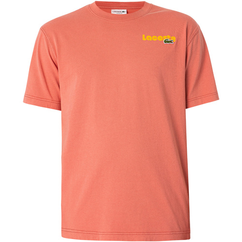 Abbigliamento Uomo T-shirt maniche corte Lacoste T-shirt con logo sul petto del marchio Rosa