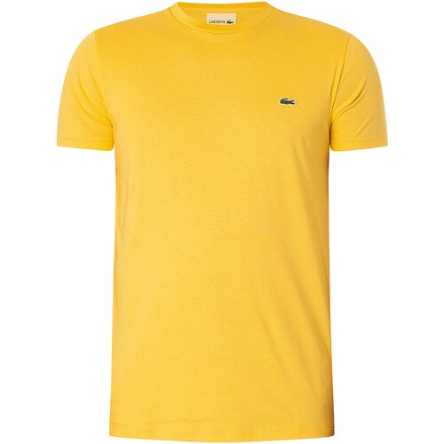 Abbigliamento Uomo T-shirt maniche corte Lacoste Maglietta in cotone Pima Giallo