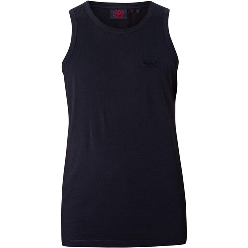 Abbigliamento Uomo T-shirt maniche corte Superdry Gilet con logo essenziale Blu