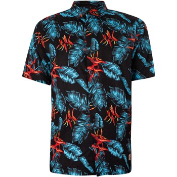 Abbigliamento Uomo Camicie maniche corte Superdry Camicia hawaiana a maniche corte Blu