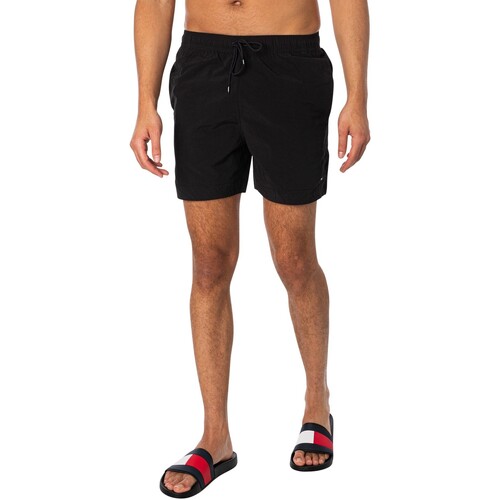 Abbigliamento Uomo Costume / Bermuda da spiaggia Tommy Hilfiger Pantaloncini da bagno con coulisse medi Nero