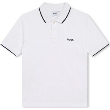 Abbigliamento Bambino T-shirts a maniche lunghe BOSS J25P26 Bianco