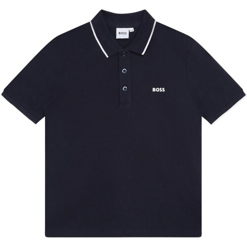 Abbigliamento Bambino T-shirts a maniche lunghe BOSS J25P26 Blu