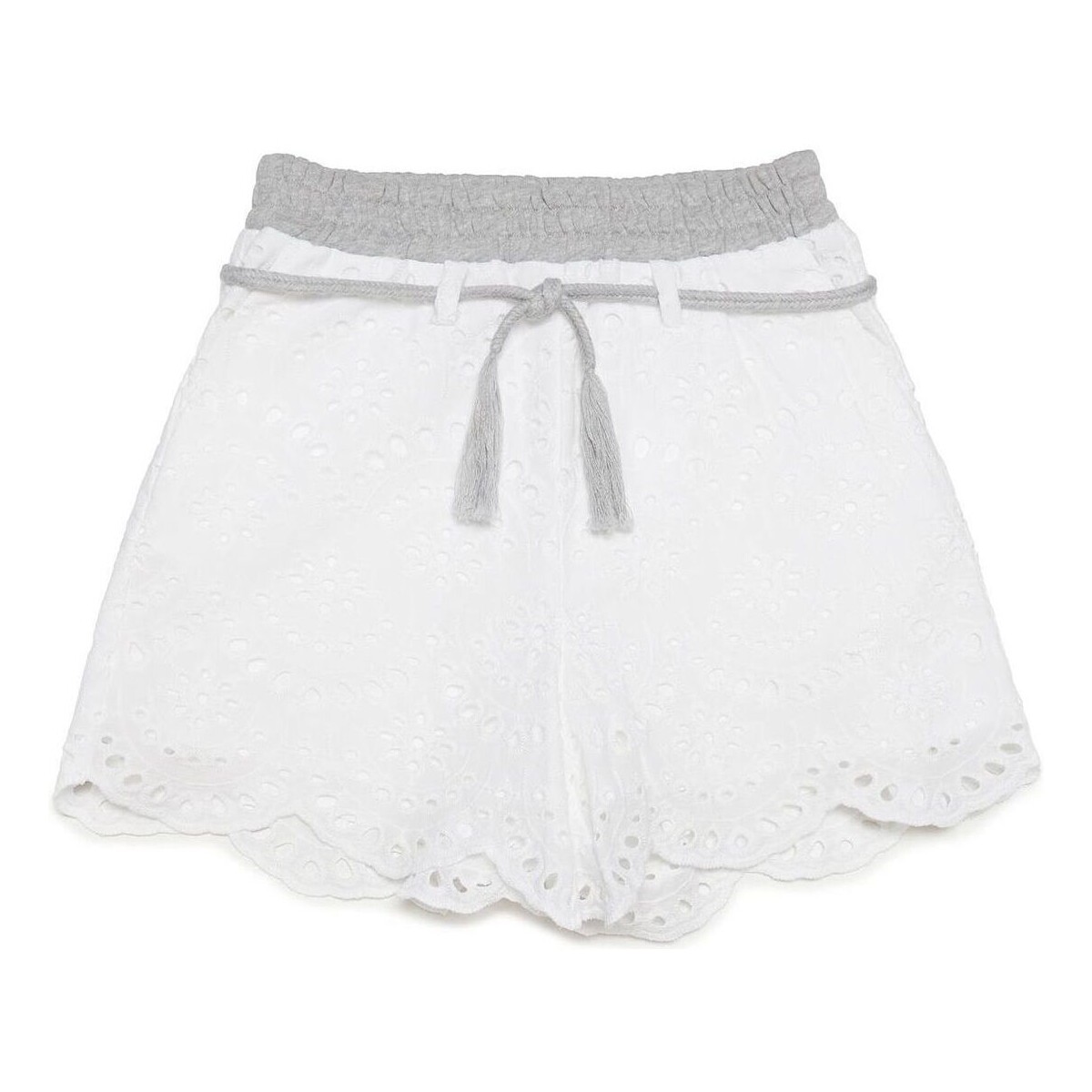 Abbigliamento Bambina Pantaloni Max & Co. Shorts in Sangallo MX0019MX006 Bianco