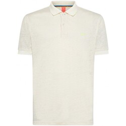 Abbigliamento Uomo T-shirt & Polo Sun68 Polo In Lino Bianco Bianco