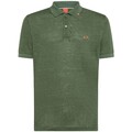 Image of T-shirt & Polo Sun68 Polo In Lino Verde Militare