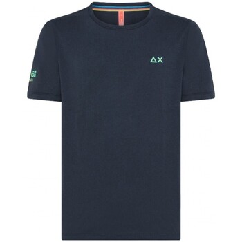 Abbigliamento Uomo T-shirt & Polo Sun68 T-Shirt Sun68 Beach Logo Blu Blu