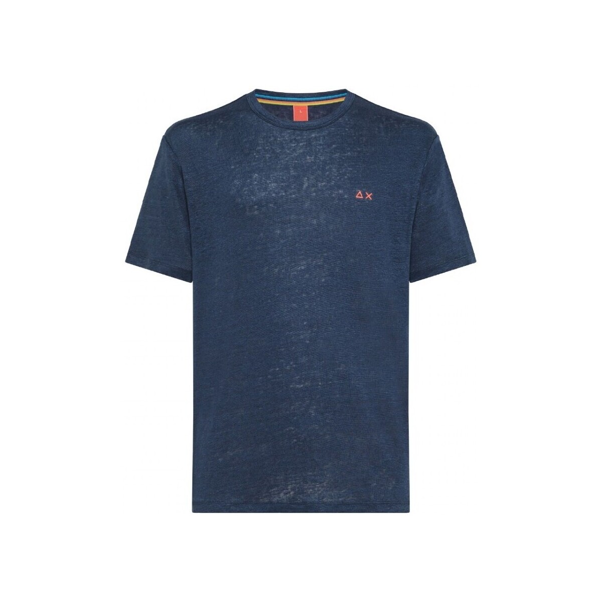 Abbigliamento Uomo T-shirt & Polo Sun68 T-Shirt In Lino Blu Blu