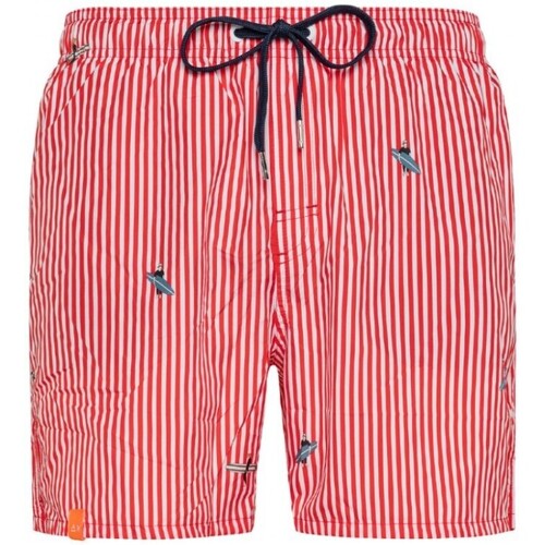 Abbigliamento Uomo Costume / Bermuda da spiaggia Sun68 Swim Pant Stripe Fancy Bianco