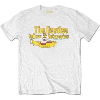 Abbigliamento T-shirts a maniche lunghe The Beatles Yellow Submarine Nothing Is Real Bianco