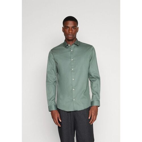 Abbigliamento Uomo Camicie maniche lunghe Jack & Jones 12097662 PARMA-BALSAM GREEN Verde