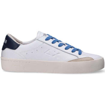 Scarpe Uomo Sneakers basse Sun68 sneaker Street Leather bianco blu Bianco