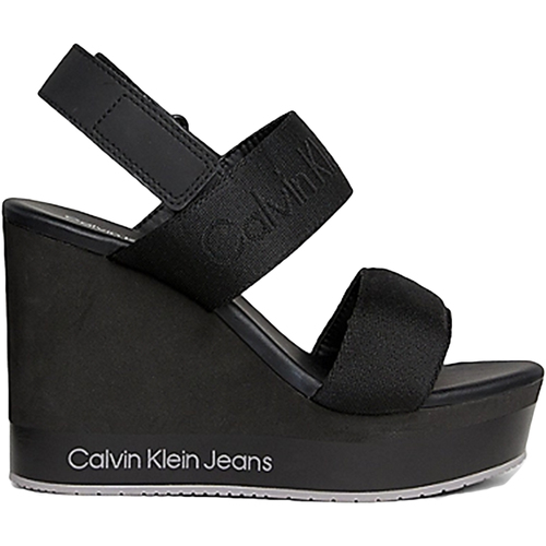 Scarpe Donna Sneakers Calvin Klein Jeans Wedge Nero