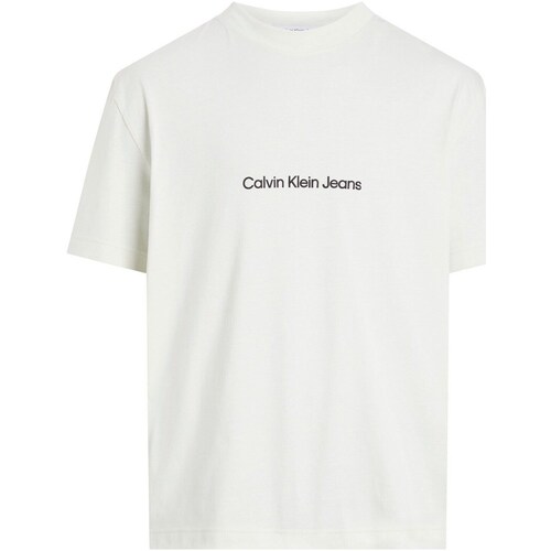 Abbigliamento Uomo Polo maniche lunghe Calvin Klein Jeans J30J325492 Bianco