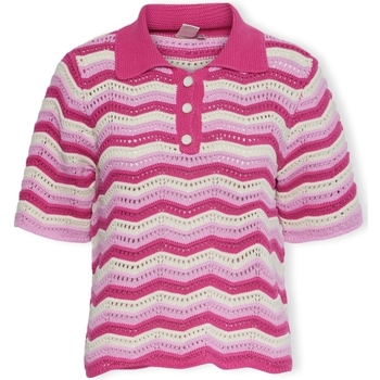 Abbigliamento Donna Top / Blusa Y.a.s YAS Furo Knit S/S - Birch/Pastel Lavender Beige