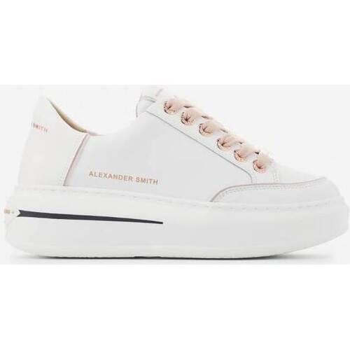 Scarpe Donna Sneakers Alexander Smith Sneakers donna  Lancaster con rosa Bianco