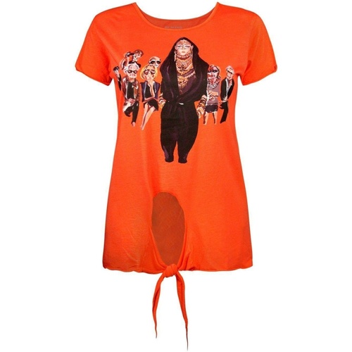 Abbigliamento Donna T-shirts a maniche lunghe Blood Is The New Black Arabesque Arancio