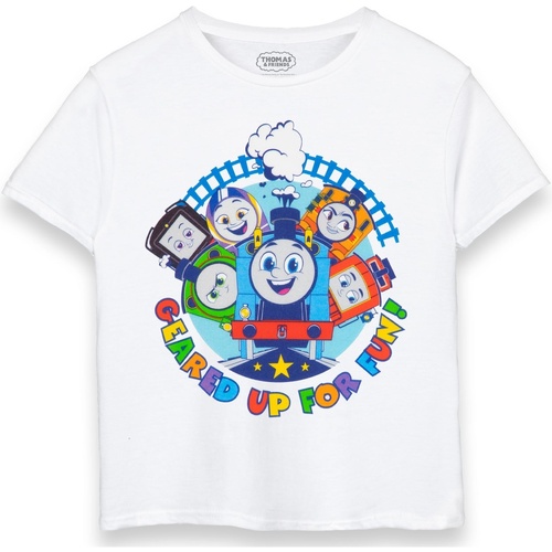 Abbigliamento Unisex bambino T-shirt maniche corte Thomas And Friends Geared Up For Fun Bianco
