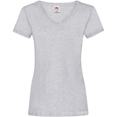 Abbigliamento Donna T-shirts a maniche lunghe Fruit Of The Loom Valueweight Grigio