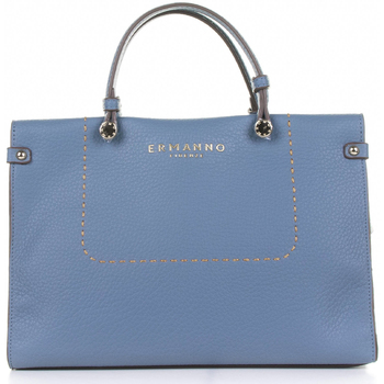 Borse Donna Tote bag / Borsa shopping Ermanno Scervino Tote bag a mano Petra small azzurra in pelle Blu