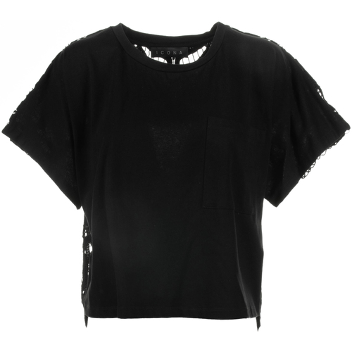Abbigliamento Donna T-shirt & Polo Kaos Icona T-shirt cut-out nera Nero