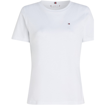 Abbigliamento Donna T-shirt & Polo Tommy Hilfiger T-shirt bianca con mini logo 
