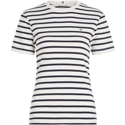 Abbigliamento Donna T-shirt & Polo Tommy Hilfiger T-shirt a righe con mini logo 