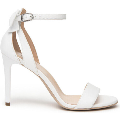 Scarpe Donna Sandali NeroGiardini sandalo bianco con fiocco E410111DE707 Bianco