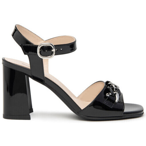 Scarpe Donna Sandali NeroGiardini sandalo in vernice nero con catena Nero