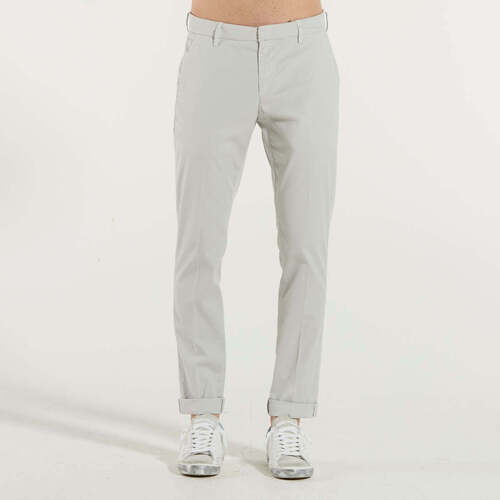 Abbigliamento Uomo Pantaloni Dondup pantalone chino gaubert tessuto grigio Grigio