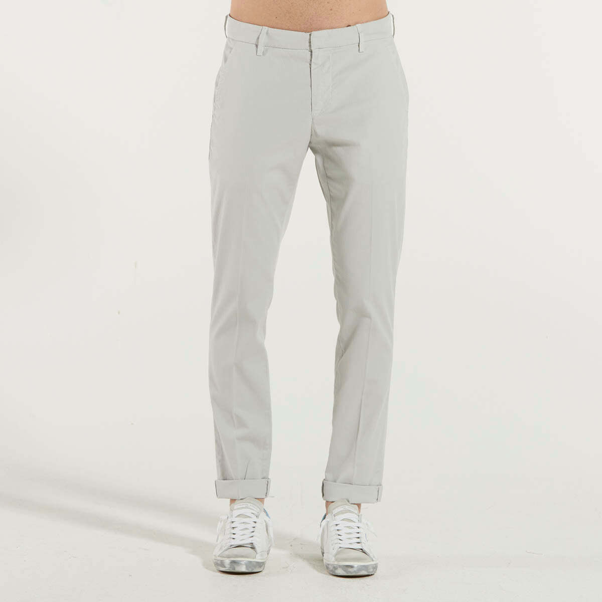 Abbigliamento Uomo Pantaloni Dondup pantalone chino gaubert tessuto grigio Grigio