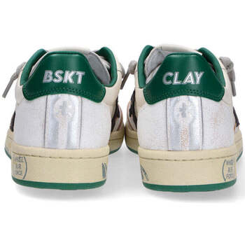 Premiata sneaker Bascket Clay bianco panna verde Bianco