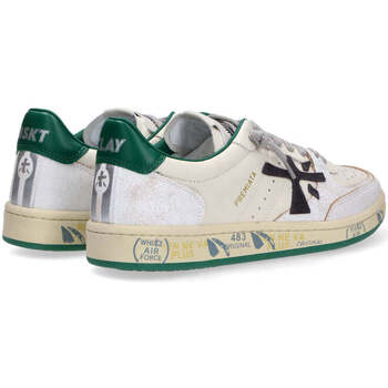 Premiata sneaker Bascket Clay bianco panna verde Bianco