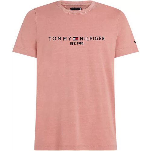 Abbigliamento Uomo T-shirt maniche corte Tommy Hilfiger GARMENT DYE TOMMY LOGO TEE Rosso