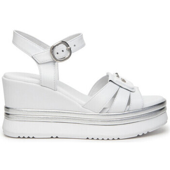 Scarpe Donna Sandali NeroGiardini sandalo con zeppa bianco E410570D707 Bianco