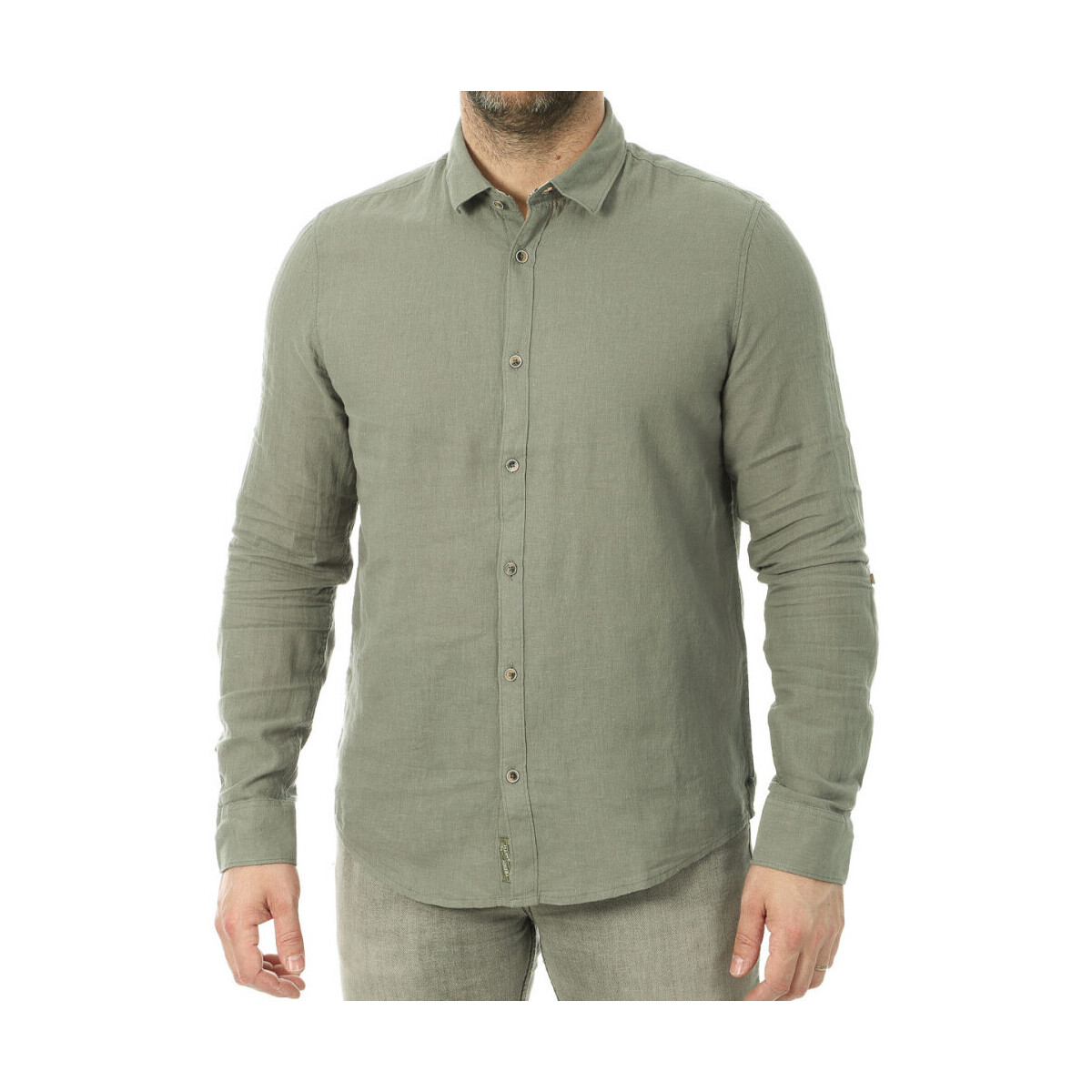 Abbigliamento Uomo Camicie maniche lunghe Teddy Smith 10716777D Verde