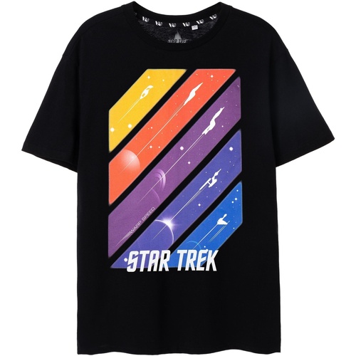 Abbigliamento Uomo T-shirt maniche corte Star Trek Ships In Space Nero