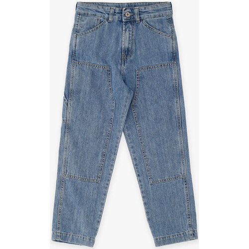 Abbigliamento Bambino Jeans Please Kids Jeans worker denim PHR7010B61 Blu