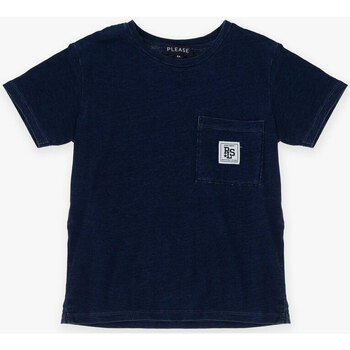 Abbigliamento Bambino T-shirt maniche corte Please Kids T-shirt con taschino MB41030B61 Blu