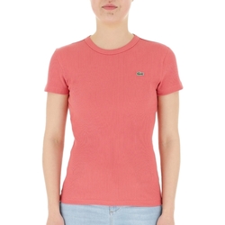 Abbigliamento Donna T-shirt maniche corte Lacoste crocodile Rosa
