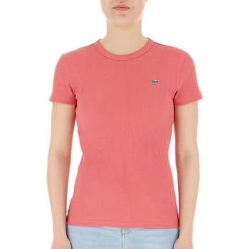 Abbigliamento Donna T-shirt maniche corte Lacoste crocodile Rosa