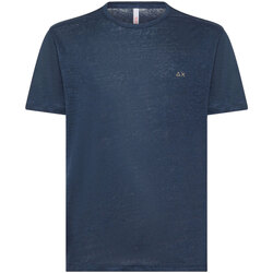 Abbigliamento Uomo T-shirt maniche corte Sun68 T-SHIRT LINEN SOLID S/S Blu