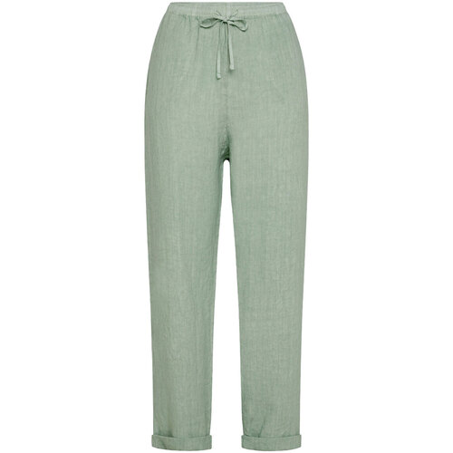 Abbigliamento Donna Pantaloni Deha PANTALONE DRITTO IN LINO Verde