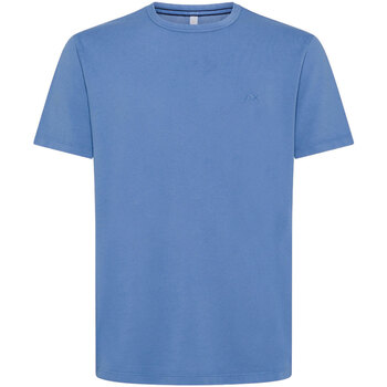 Abbigliamento Uomo T-shirt maniche corte Sun68 T-SHIRT PE COLD DYED PE S/S Blu