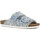 Scarpe Donna Sandali Colors of California Two buckle denim sandal Bianco