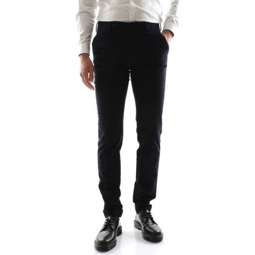 Abbigliamento Uomo Pantaloni Berwich MORELLO-GD XGAB-NAVY665 Blu