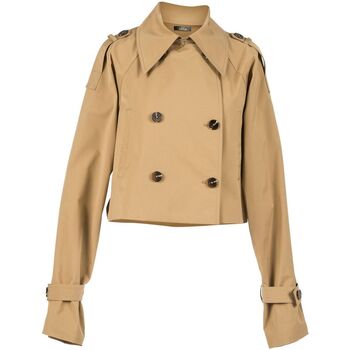 Abbigliamento Donna Trench Twinset Actitude Giacca a trench in gabardina 241AP2080 Beige